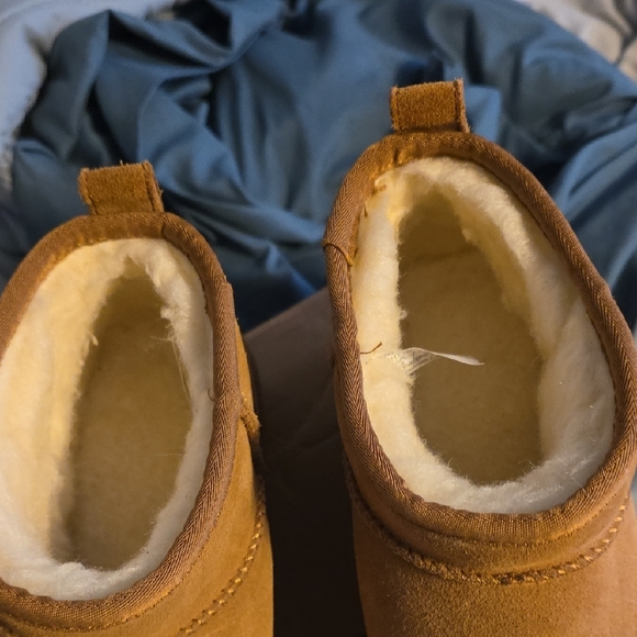 UGG Brown Shearling Ankle Booties - Picture 3 of 8